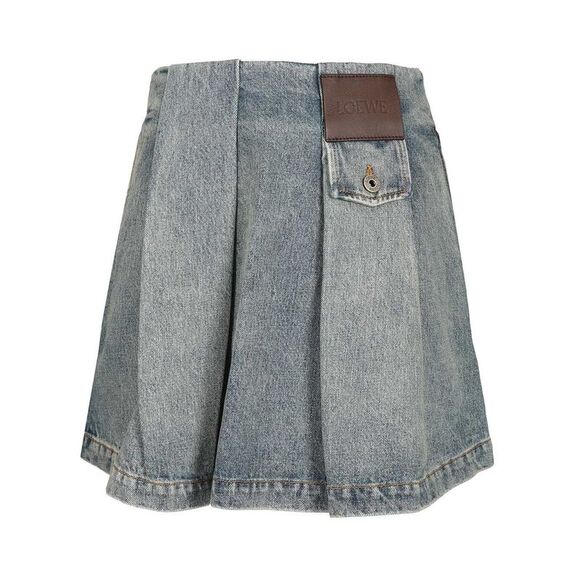 LOEWE Dresses & Skirts - Loewe Women Washed Denim Mini Skirt
